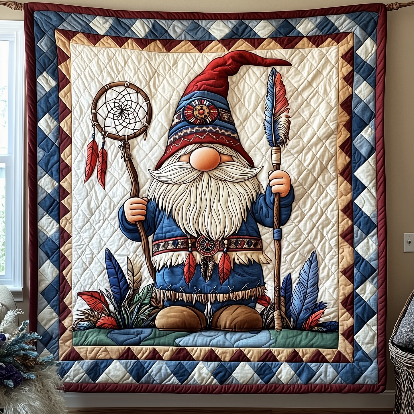 Native Gnome Quilted Blanket GFTOAB2256