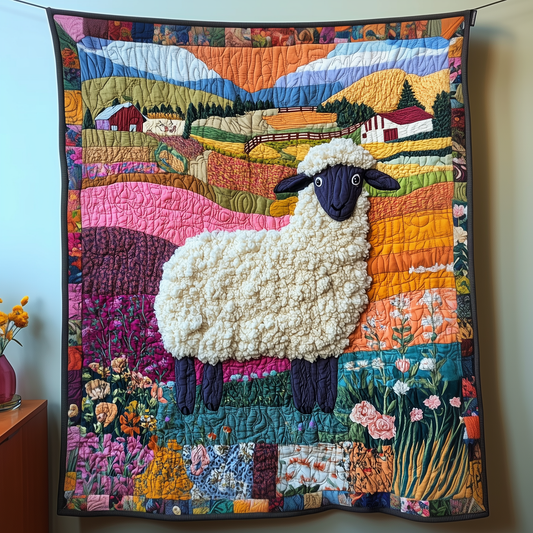 Countryside Sheep Quilted Blanket GFTOAB2257