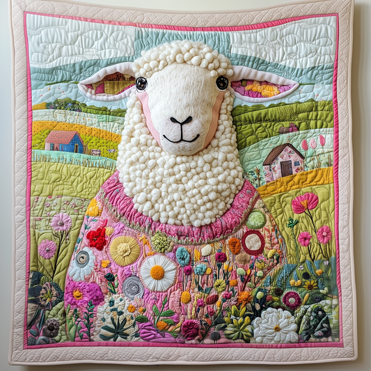 Countryside Sheep Quilted Blanket GFTOAB2259