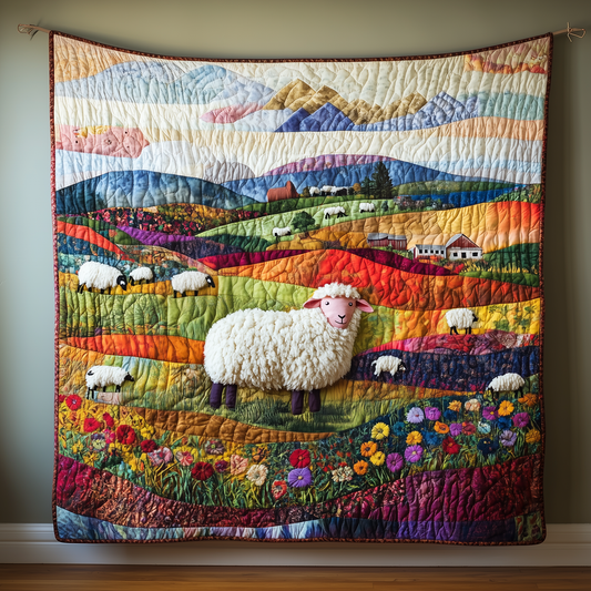 Countryside Sheep Quilted Blanket GFTOAB2262