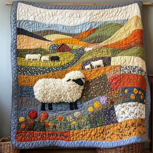 Countryside Sheep Quilted Blanket GFTOAB2263