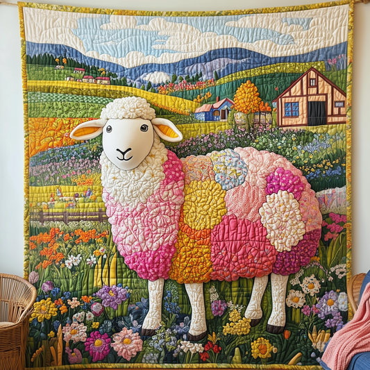 Countryside Sheep Quilted Blanket GFTOAB2264