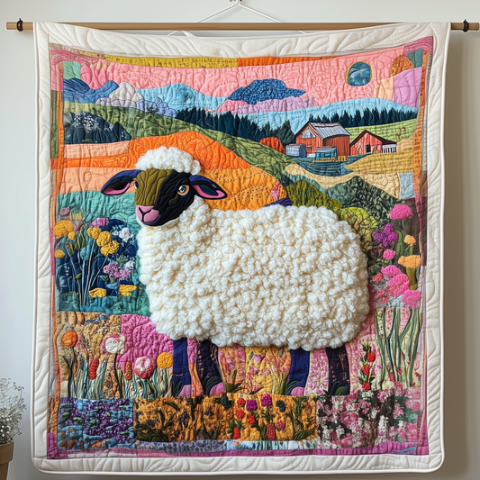 Countryside Sheep Quilted Blanket GFTOAB2265