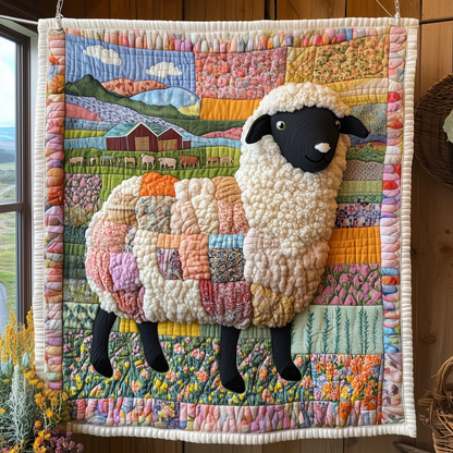 Countryside Sheep Quilted Blanket GFTOAB2266