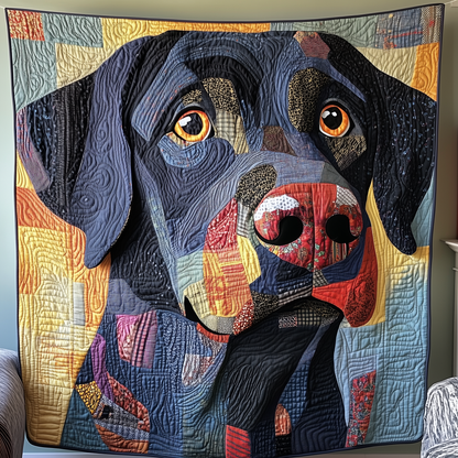 Black Labrador Quilted Blanket GFTOAB2267