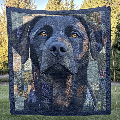 Black Labrador Quilted Blanket GFTOAB2269