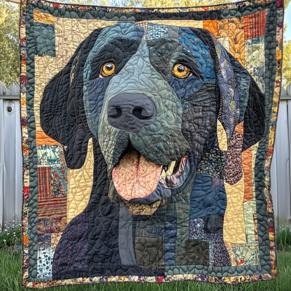 Black Labrador Quilted Blanket GFTOAB2271