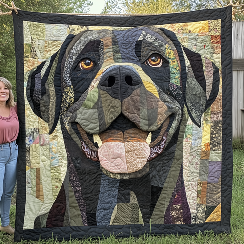 Black Labrador Quilted Blanket GFTOAB2272