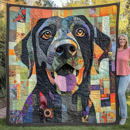 Black Labrador Quilted Blanket GFTOAB2273