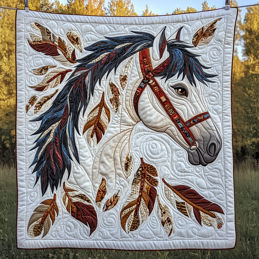 Native Horse Quilted Blanket GFTOAB2285