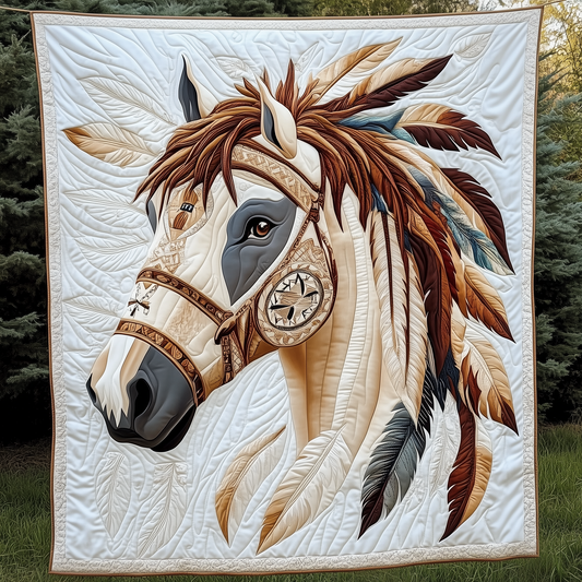 Native Horse Quilted Blanket GFTOAB2286