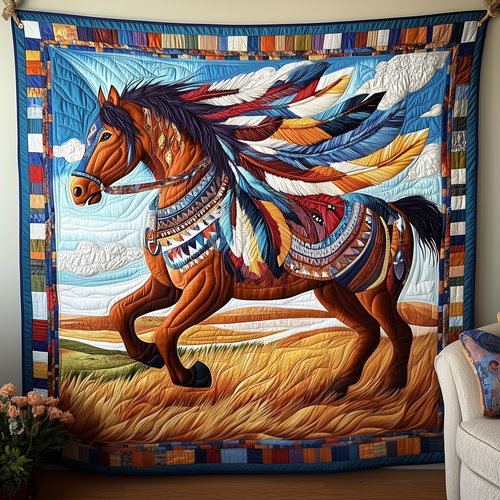 Native Horse Quilted Blanket GFTOAB2292