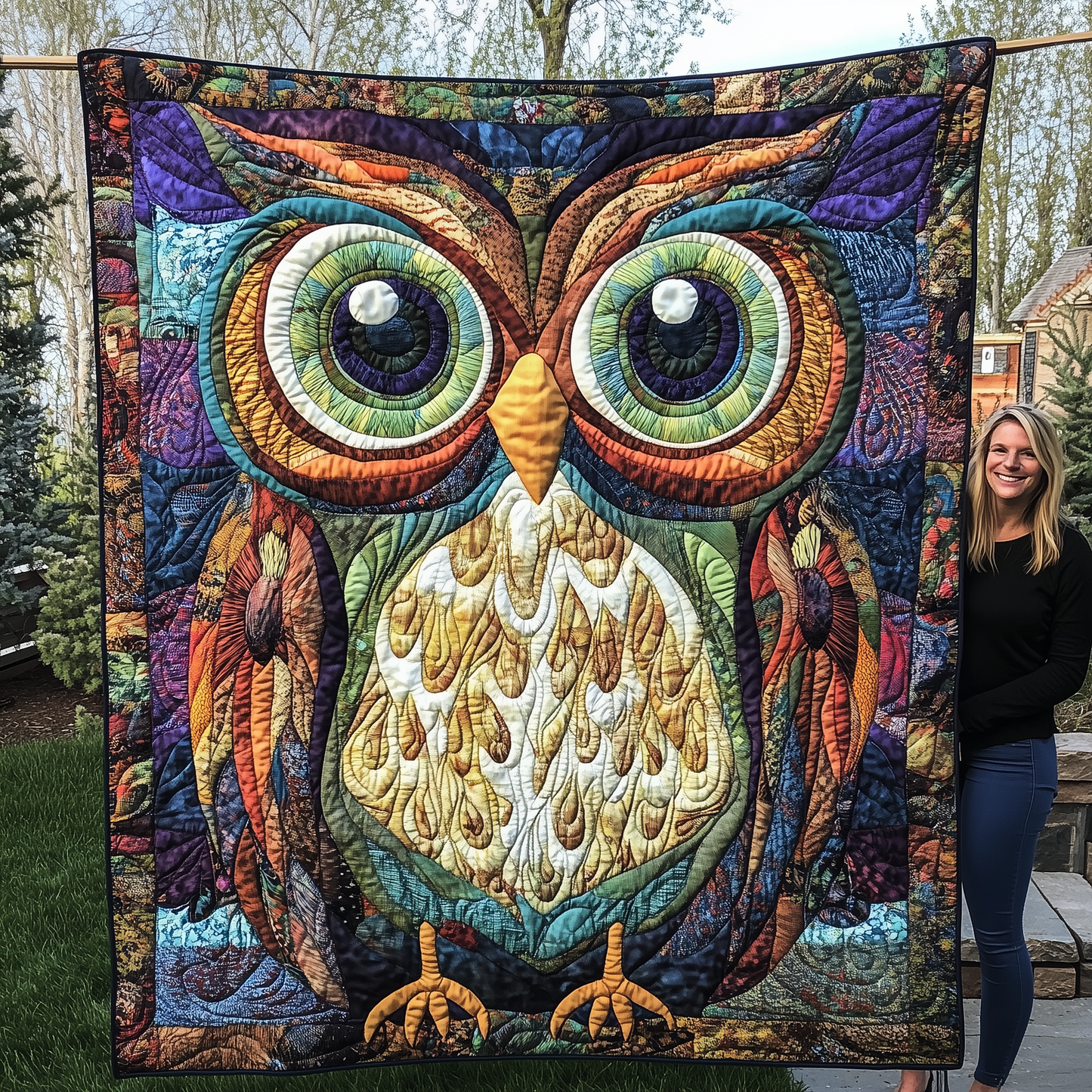 Owl Quilted Blanket GFTOAB2311