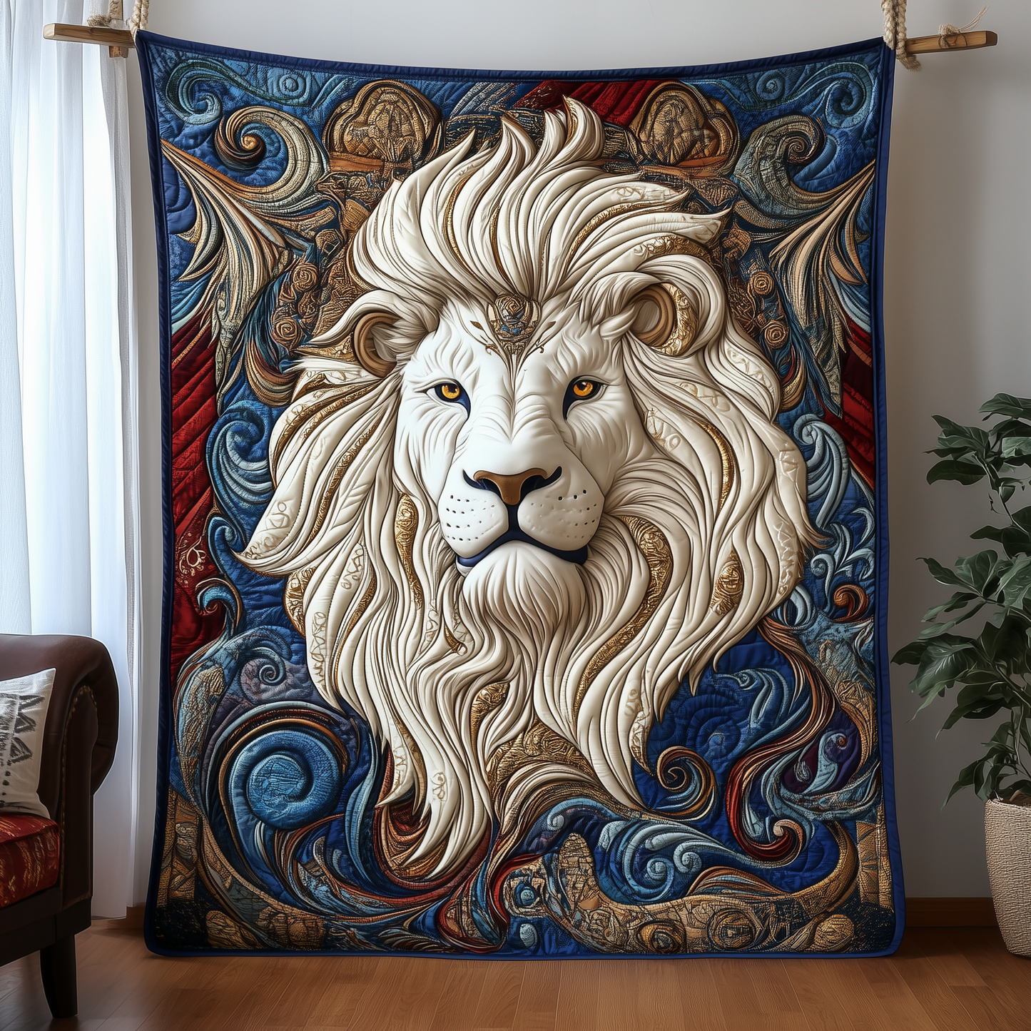 Majestic Leo Zodiac Sign Quilted Blanket GFTOAB2340