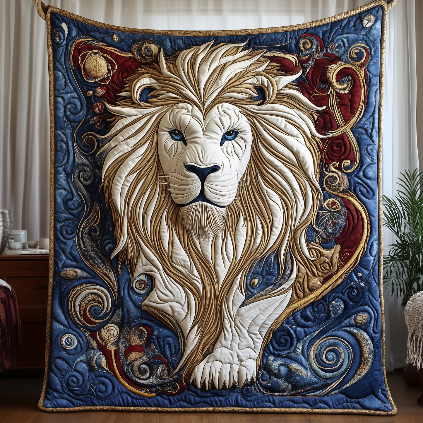 Majestic Leo Zodiac Sign Quilted Blanket GFTOAB2341