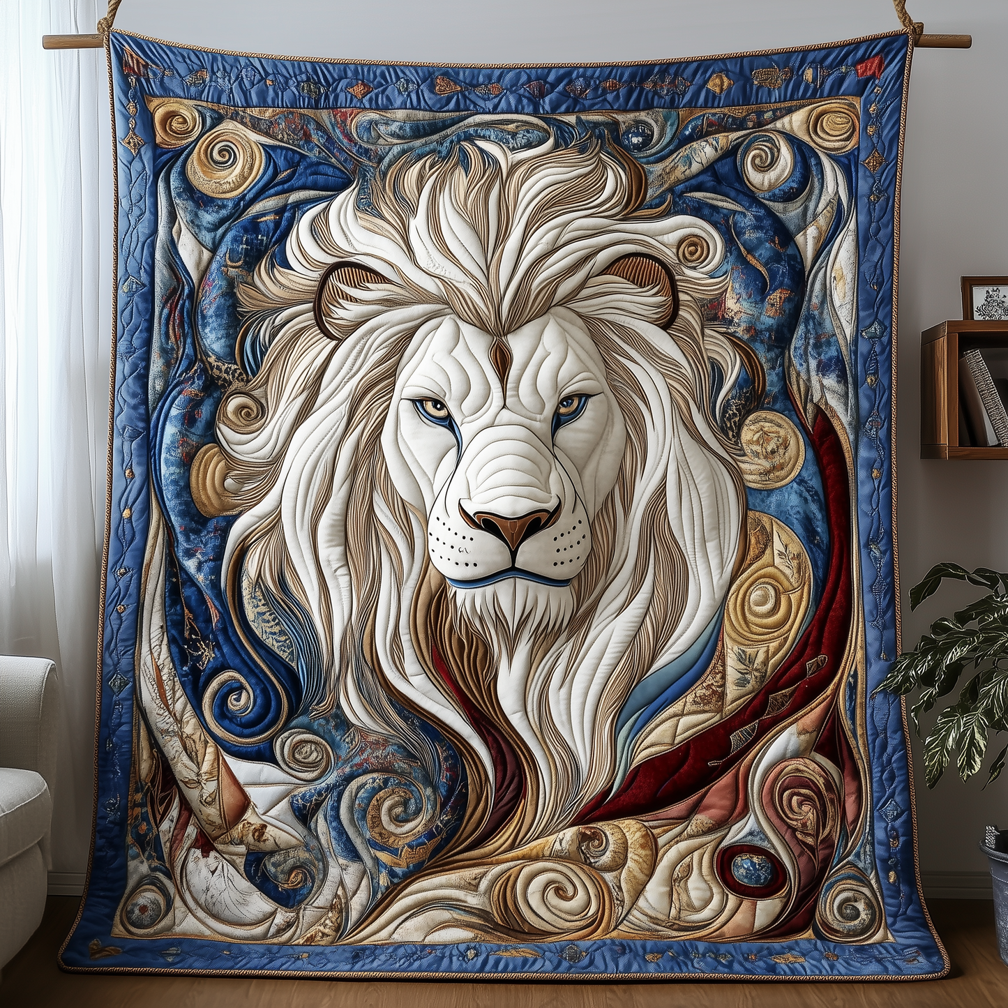 Majestic Leo Zodiac Sign Quilted Blanket GFTOAB2343