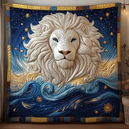 Majestic Leo Zodiac Sign Quilted Blanket GFTOAB2346