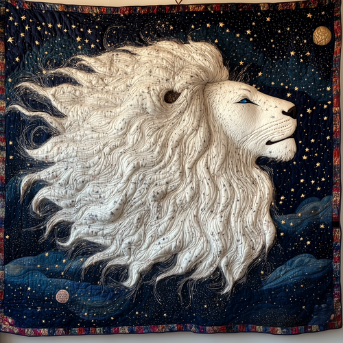 Majestic Leo Zodiac Sign Quilted Blanket GFTOAB2348