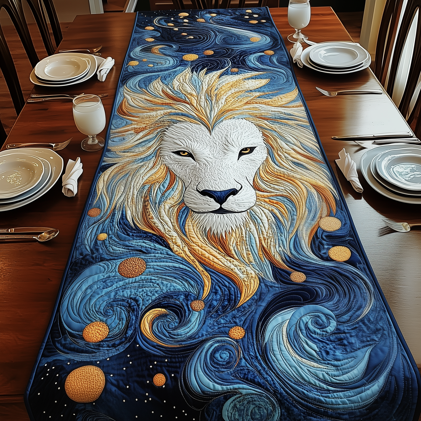 Majestic Leo Zodiac Sign Quilted Table Runner GFTOAB2350