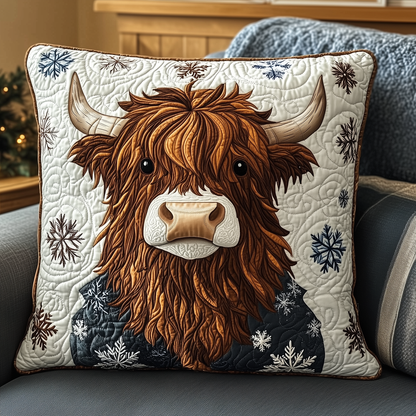 Highland Cow Quilted Pillow Case GFTOAB2361