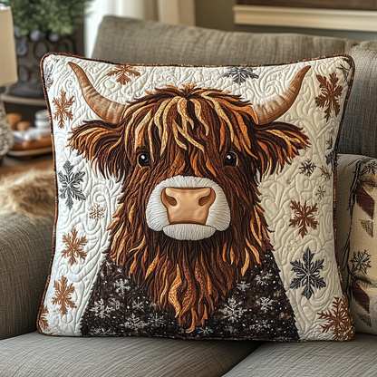 Highland Cow Quilted Pillow Case GFTOAB2362