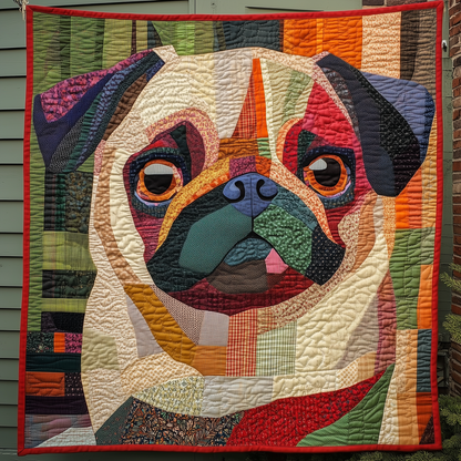 Adorable Pug Puppy Quilted Blanket GFTOAB2618