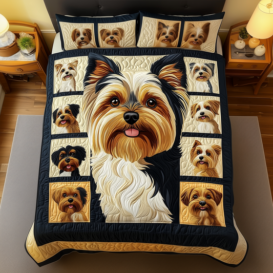 Yorkshire Terrier 3-Piece Quilted Bedding Set GFTOAB267