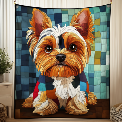 Yorkshire Terrier Quilted Blanket GFTOAB295