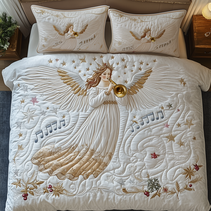 Christmas Angel 3-Piece Quilted Bedding Set GFTOAB888