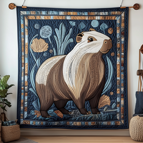 Chilling Capybara Quilted Blanket GFTOHD1896