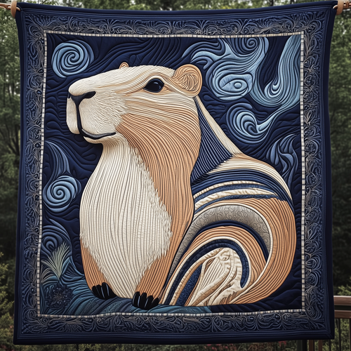 Chilling Capybara Quilted Blanket GFTOHD1897