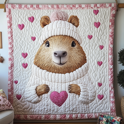 Adorable Capybara Quilted Blanket GFTOHD1898