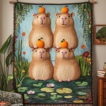 The Great Capybara Tower Quilted Blanket GFTOHD1900