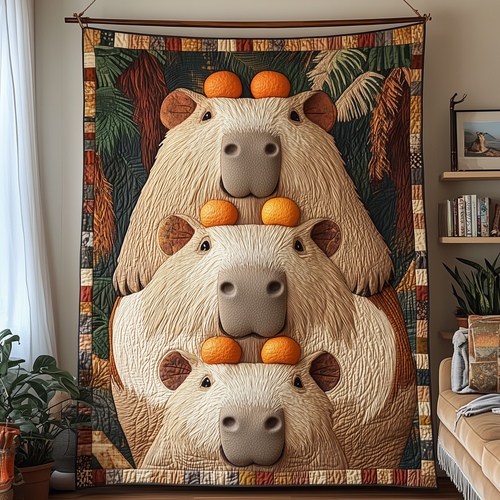 The Great Capybara Tower Quilted Blanket GFTOHD1901