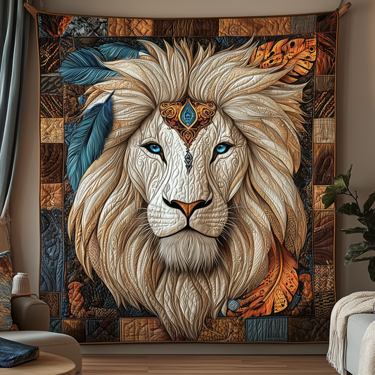 Majestic Native Lion Quilted Blanket GFTOHD1913