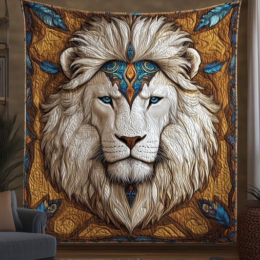 Majestic Native Lion Quilted Blanket GFTOHD1915