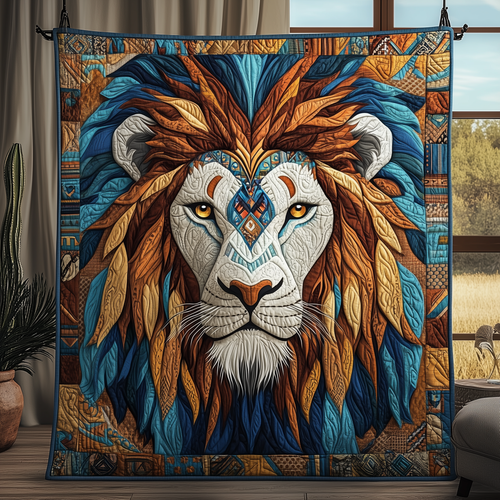 Majestic Native Lion Quilted Blanket GFTOHD1919