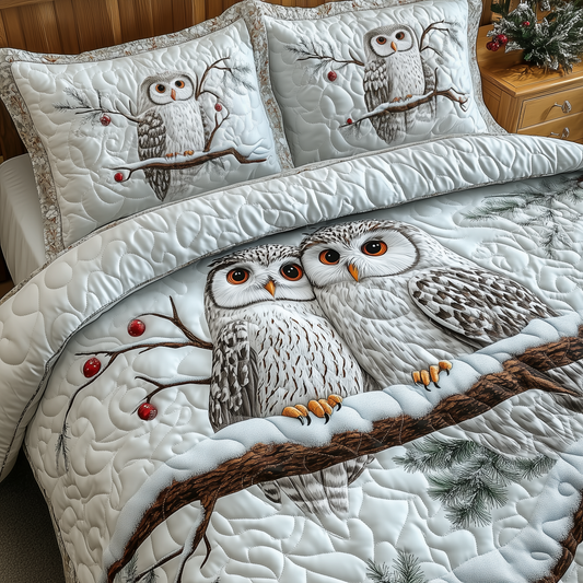 Bonded by Snow 3-Piece Quilted Bedding Set GFTOHD1923