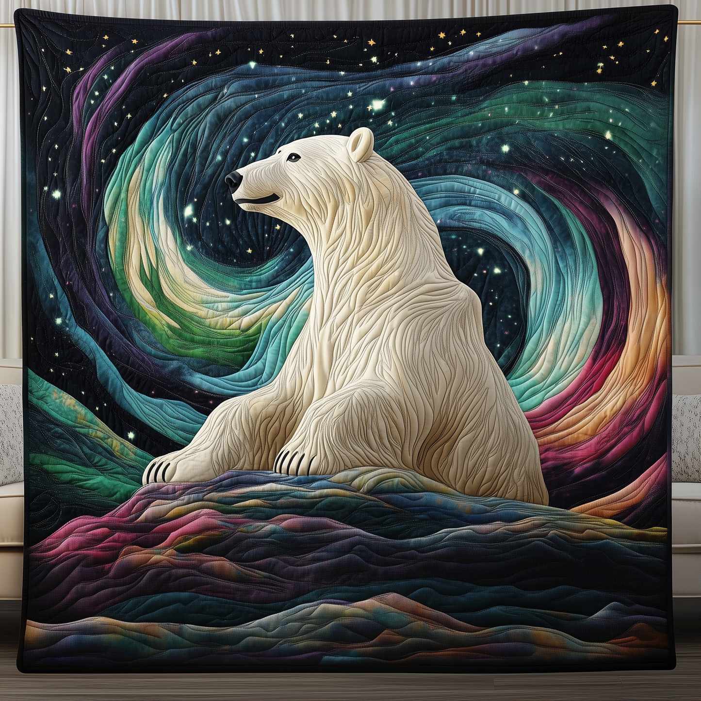 Polar Aurora Glow Quilted Blanket GFTOHD1939