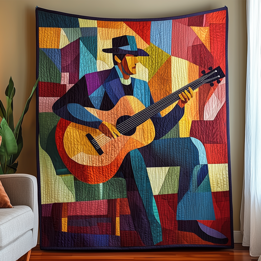 Brilliant Guitarist Quilted Blanket GFTOHD195