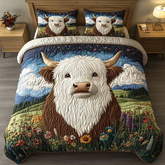 Happy Highland 3-Piece Quilted Bedding Set GFTOHD1974