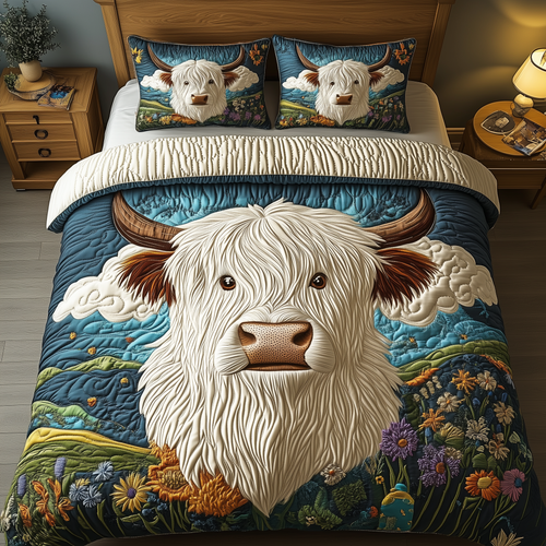 Happy Highland 3-Piece Quilted Bedding Set GFTOHD1975