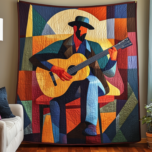 Brilliant Guitarist Quilted Blanket GFTOHD197