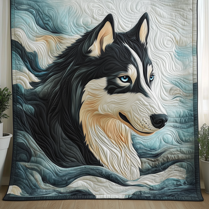 Snowbound Husky Quilted Blanket GFTOHD1982