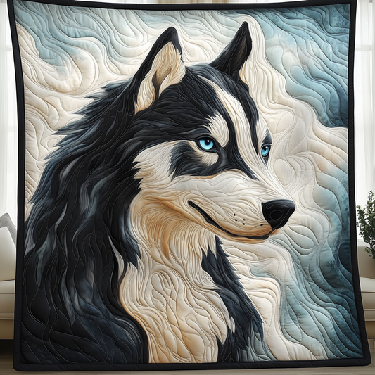 Guardian Husky of Winter Quilted Blanket GFTOHD1983