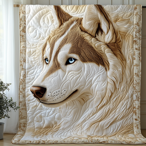 Majestic Husky Gaze Quilted Blanket GFTOHD1985