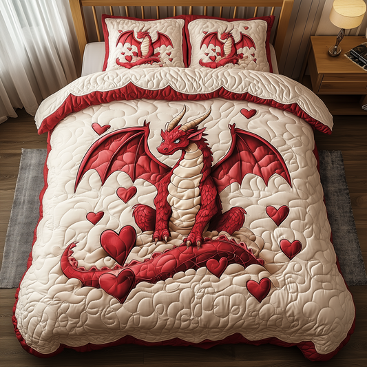 Heartbound Wing 3-Piece Quilted Bedding Set GFTOHD1996