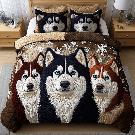 Husky Guardian 3-Piece Quilted Bedding Set GFTOHD2009