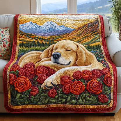 Golden Rose Haven Quilted Blanket GFTOHD2285