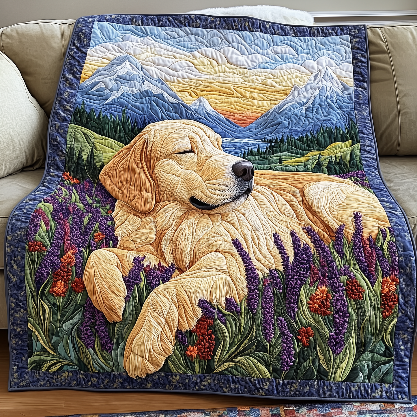 Lavender Sunset Haven Quilted Blanket GFTOHD2286